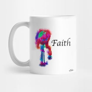 Faith - Flamingo Eating In Abstract Mug